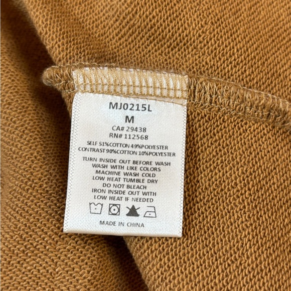 Women’s Miss Me Brown French Terry Paisley Waterfall Jacket Size Medium NWT - Picture 5 of 7